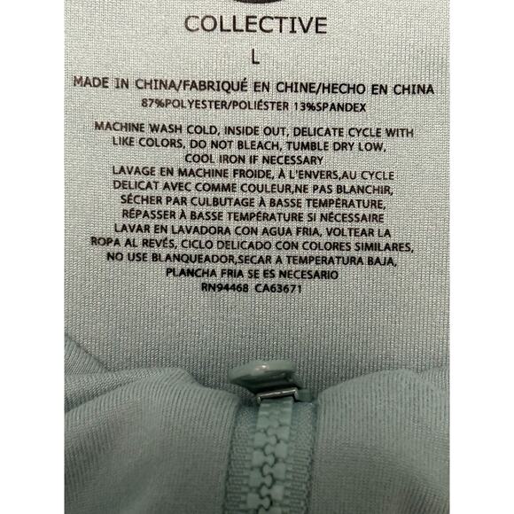 NWT SAGE COLLECTIVE Racerback Zip Up Active Top-Ether/Sage-Large - Picture 8 of 10